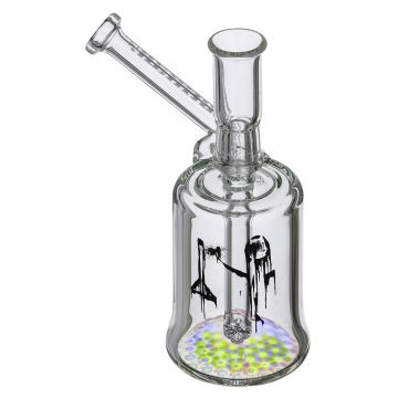 Hitman – Fresh Tech Phase Two Sidecar Bubbler with Brilliance Perc – White & Black Logo – 14.5mm 