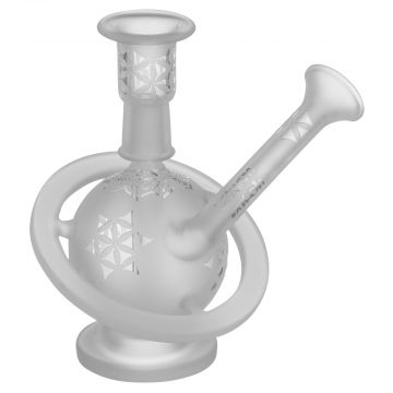 Pakoh x Hitman –Sandblasted Baby Planet Sidecar Bubbler with Brilliance Perc & Star Shaped Pattern – 10mm 