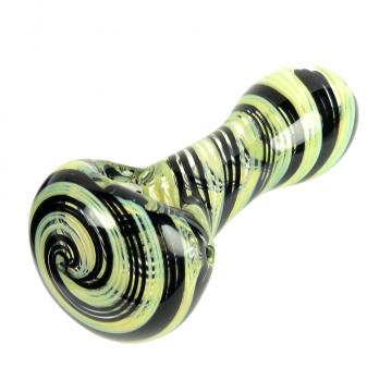 LA Pipes Fumed Slyme and Black Full Reversal Spoon Pipe