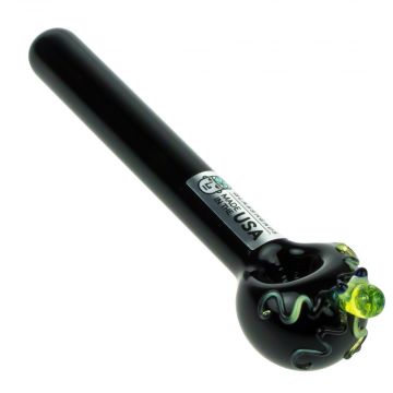 GlassHeads Spoon Pipe with Green Slyme Octopus 