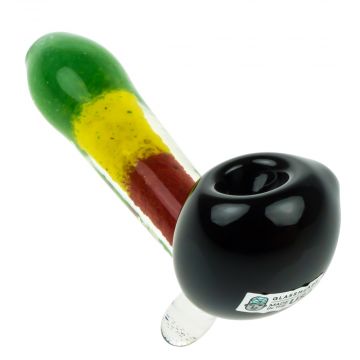 GlassHeads Rasta Frit Pipe with Black Bowl 