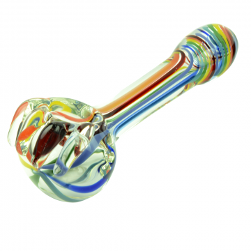 Glassheads Rainbow Ripper Spoon Pipe with Marble Head