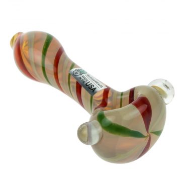 GlassHeads Twist Wrap Fumed Spoon Pipe with Marble