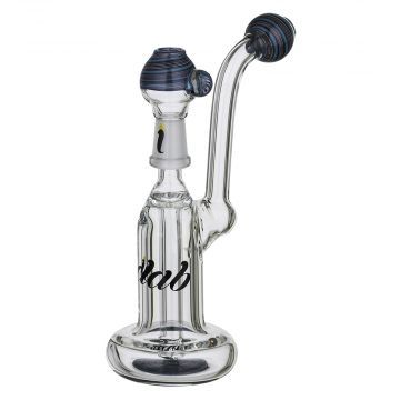 iDab Glass Colored Sherlock Vapor Bubbler 10mm - Blue