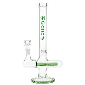 Glasscity Nautilus Ice Bong with Inline Diffuser | Green - Side View 1