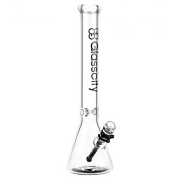 Glasscity Beaker Base Ice Bong | 5mm | Black - Side View 1