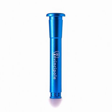 Invincipole Telescopic Metal Diffuser Downstem | 18.8mm > 14.5mm | Blue | Collapsed