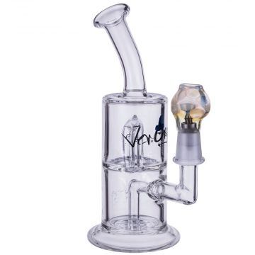 Jerome Baker - Double-Chamber Perc Stemless Glass Vapor Bong