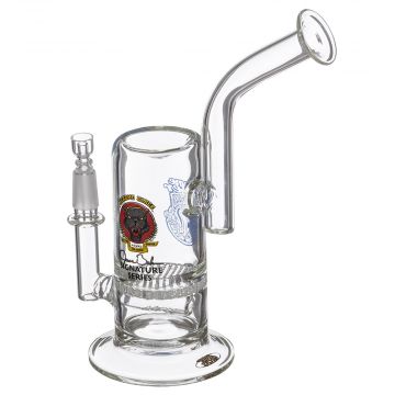 Jerome Baker –Signature Series Vapor Bong with Bent Mouthpiece 5-slit Inline Perc & HoneyComb Disc