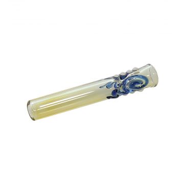 Glass Taster Pipe Silver Fumed with Color Work