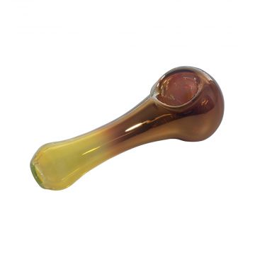 Glass Spoon Pipe Gold and Silver Fumed