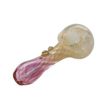 Colored and Fumed Spoon Pipe with Magnifiers