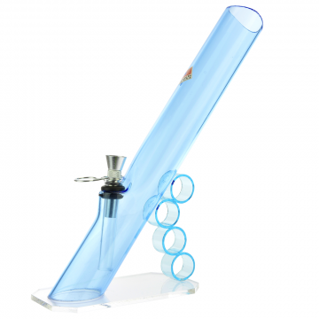 Acrylic Mini Grip Bong with Flat Base and Finger Grips | Ice Blue