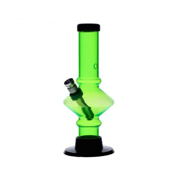 Acrylic UFO Base Mini Bong with Marias | Yellow Neon 1