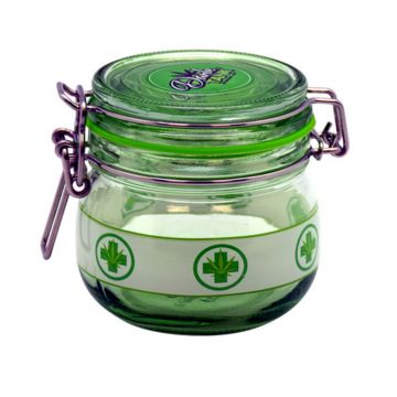 Medical Leaf Glass Jar