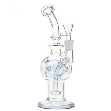 Glasscity Swiss Egg Bong with Showerhead Perc | 10 Inch | Lilac - Side View 1