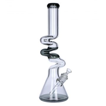 Glass Beaker Bong with Zig-Zag Neck | 18 Inch side 1