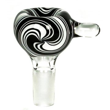 Mountain Jam Glass 14.5mm Black & White Reversals Herb Bowl