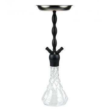 Kaya Shisha - Hookah Pipe – White Zebra Glass Base - Assembled 