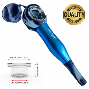 Weedgets Maze-X Hand Pipe | Blue | Open bowl