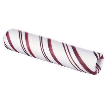 Glass Taster Pipe - White Glass Candy Cane 