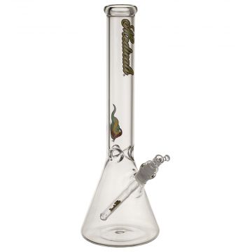 Medicali Glass - 45 Mil Beaker Base Bong - 14 Inch –Rasta Script Label 