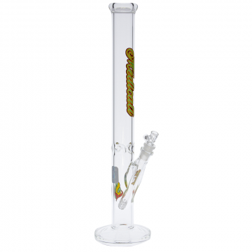 Medicali Glass - 45 Mil Straight Cylinder Bong - 18 Inch - Rasta Script Label