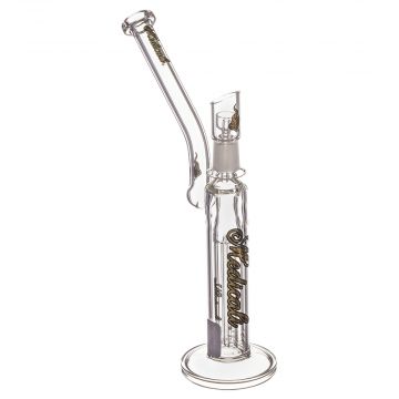 Medicali Glass - 5-Arm Tree Perc Vapor Bubbler - Gold Script Label 