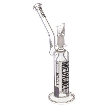 Medicali Glass - 8-Arm Tree Perc Vapor Bubbler - Black Label 