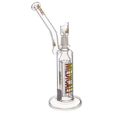 Medicali Glass - 8-Arm Tree Perc Vapor Bubbler - Rasta Label 