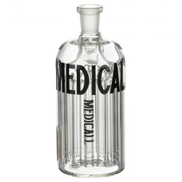 Medicali Glass - 12-Arm Tree Perc Ash Catcher - Black Label