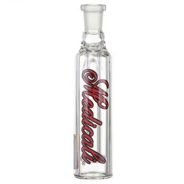 Medicali Glass - Ash Catcher with Fixed Showerhead - Red & Black Script Label 