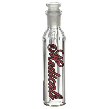 Medicali Glass - Ash Catcher with Downstem – Red & Black Script Label