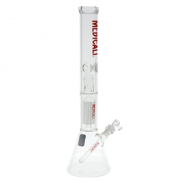 Medicali Glass - 8-Arm Tree Perc Beaker Bong - 18 Inch - Red Label