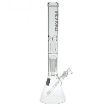 Medicali Glass - 8-Arm Tree Perc Beaker Bong - 18 Inch - White Label