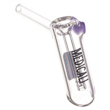 Medicali Glass - Small Bubbler Hand Pipe - Black Label