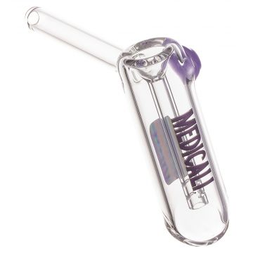 Medicali Glass - Small Bubbler Hand Pipe - Purple Label