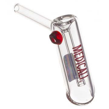 Medicali Glass - Small Bubbler Hand Pipe - Red Label 