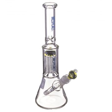 Medicali Glass – Mini Reversal 8-Arm Tree Perc Beaker Bong - 12 Inch - Blue Label