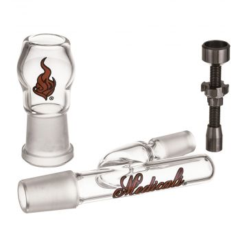 Medicali Glass - Oil Dome Set with Titanium Nail – Red Script Label 