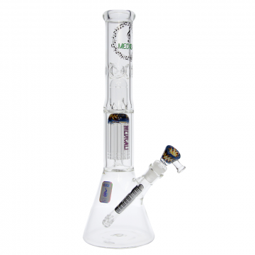 Medicali Glass - Reversal 8-Arm Tree Perc Beaker Bong - 14 Inch - Special Edition Music Label 