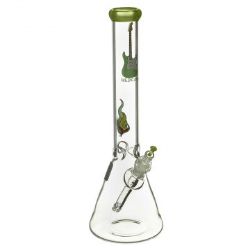 Medicali Glass - Slyme 45 Mil Beaker Bong - 14 Inch - Guitar Label