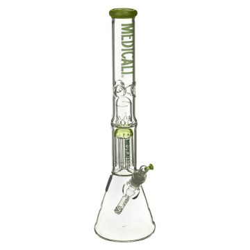 Medicali Glass - Slyme 8-Arm Tree Perc Beaker Bong - 14 Inch - Green Label