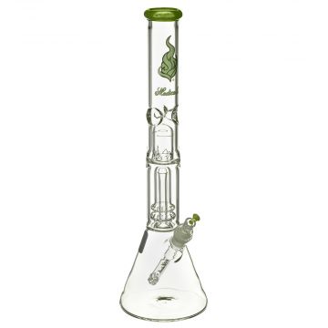 Medicali Glass - Slyme Showerhead Perc Beaker Bong - 14 Inch - Green Script Label