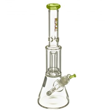 Medicali Glass - Slyme Mini Showerhead Perc Beaker Bong - Rasta Label 