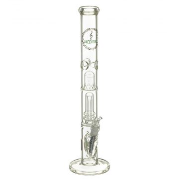 Medicali Glass - Showerhead Perc Straight Bong - 18 Inch - Special Edition Music Label 