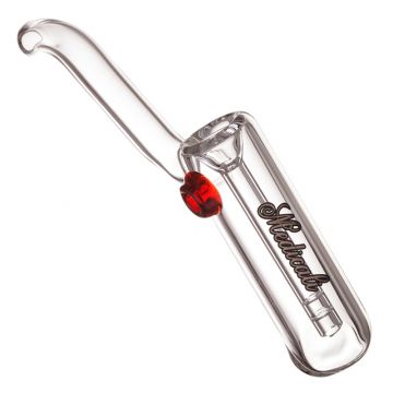 Medicali Glass - Layback Bubbler Hand Pipe - Silver Script Label