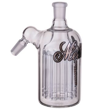 Medicali Glass - 12-Arm Tree Perc Ash Catcher - Silver Script Label