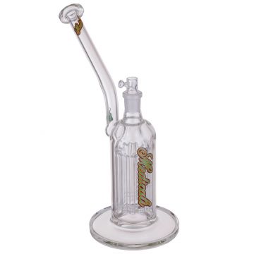 Medicali Glass - 12-Arm Tree Perc Bubbler - Rasta Script Label