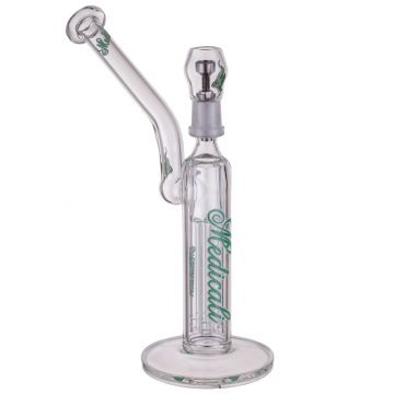 Medicali Glass - 5-Arm Tree Perc Vapor Bubbler - Green Script Label